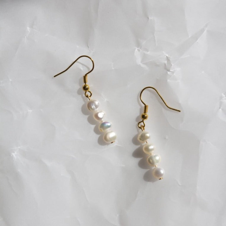 Freshwater Pearl Drop Earrings - Small