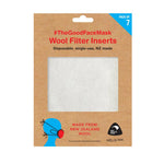Wool Filter Inserts for Face Masks - 7 Pack