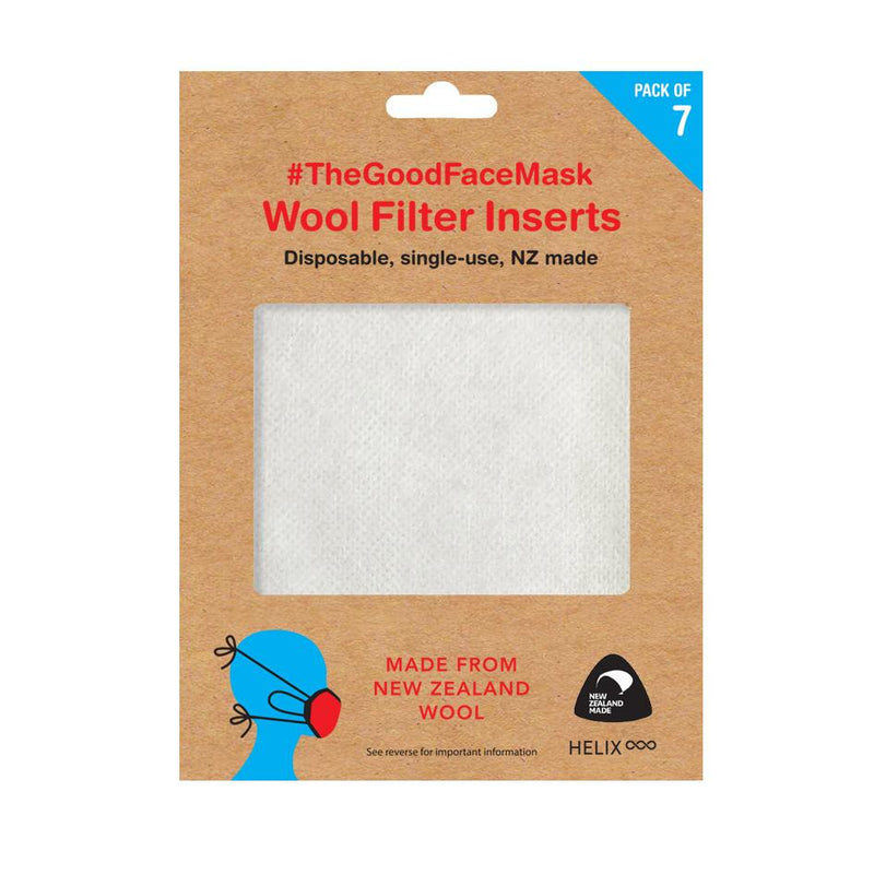 Wool Filter Inserts for Face Masks - 7 Pack