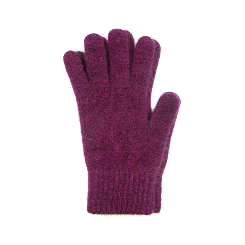 Merino Possum Gloves - Berry