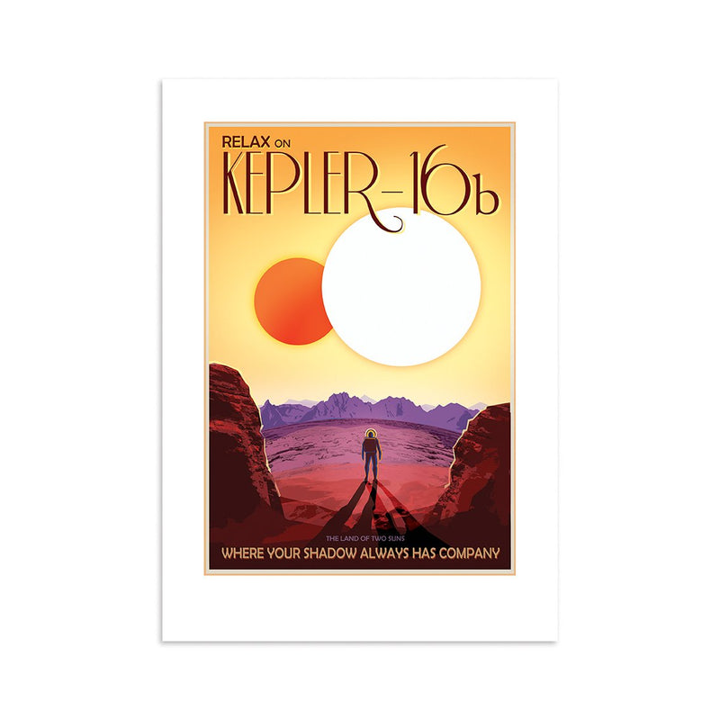 NASA Kepler 16b Travel Print A4