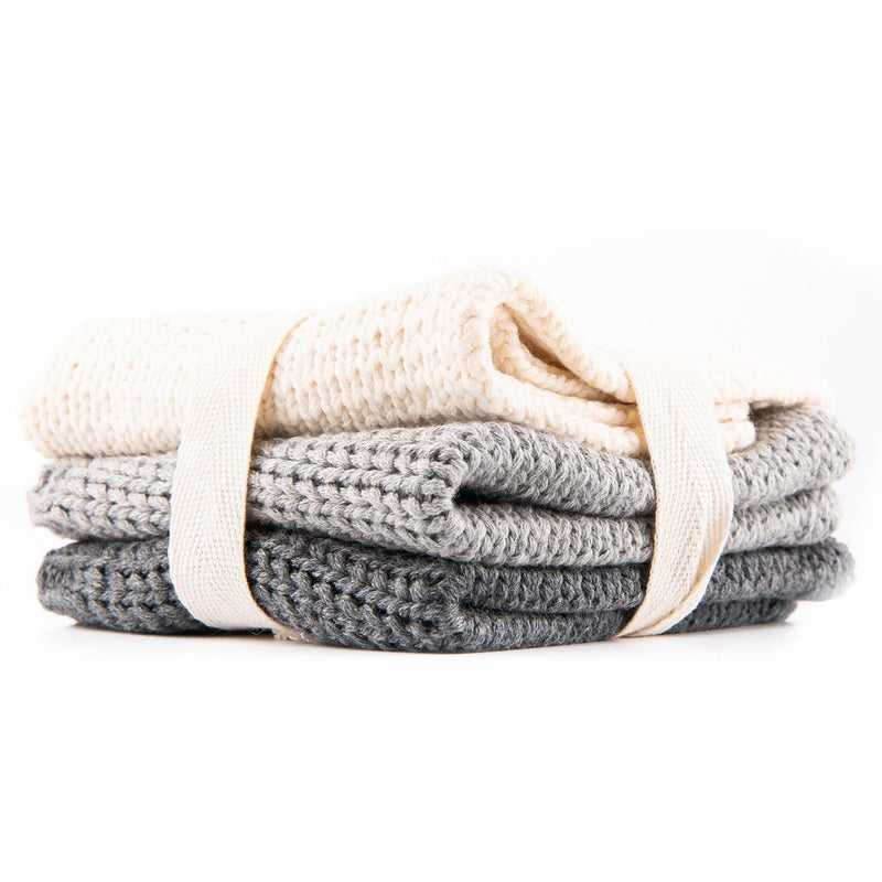 Knitted Cotton Cloths 3 Pack