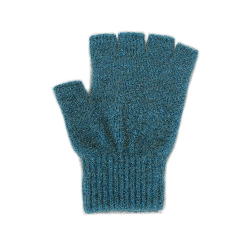 Merino Possum Fingerless Gloves - Teal