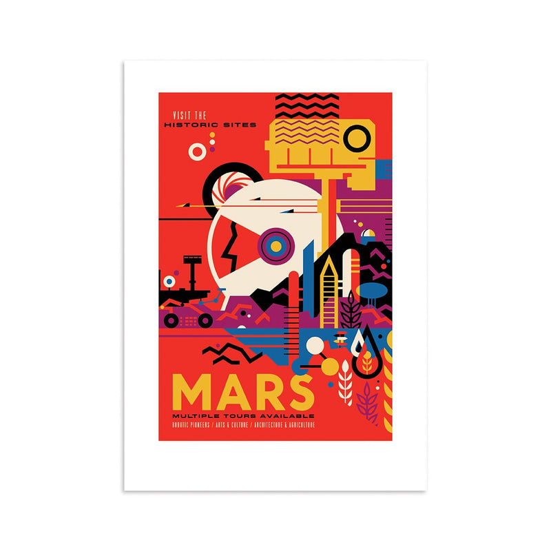 NASA Mars Travel Print A4
