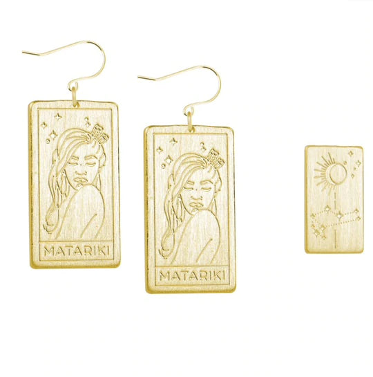 Matariki Goddess Earrings – Gold