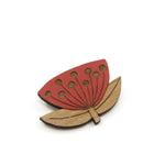 Pohutukawa Rimu Brooch
