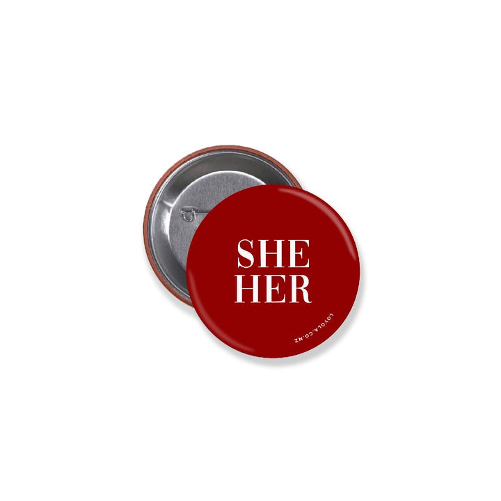 She/Her Pronoun Badge