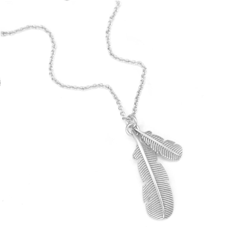 Silver Huia Feather Necklace