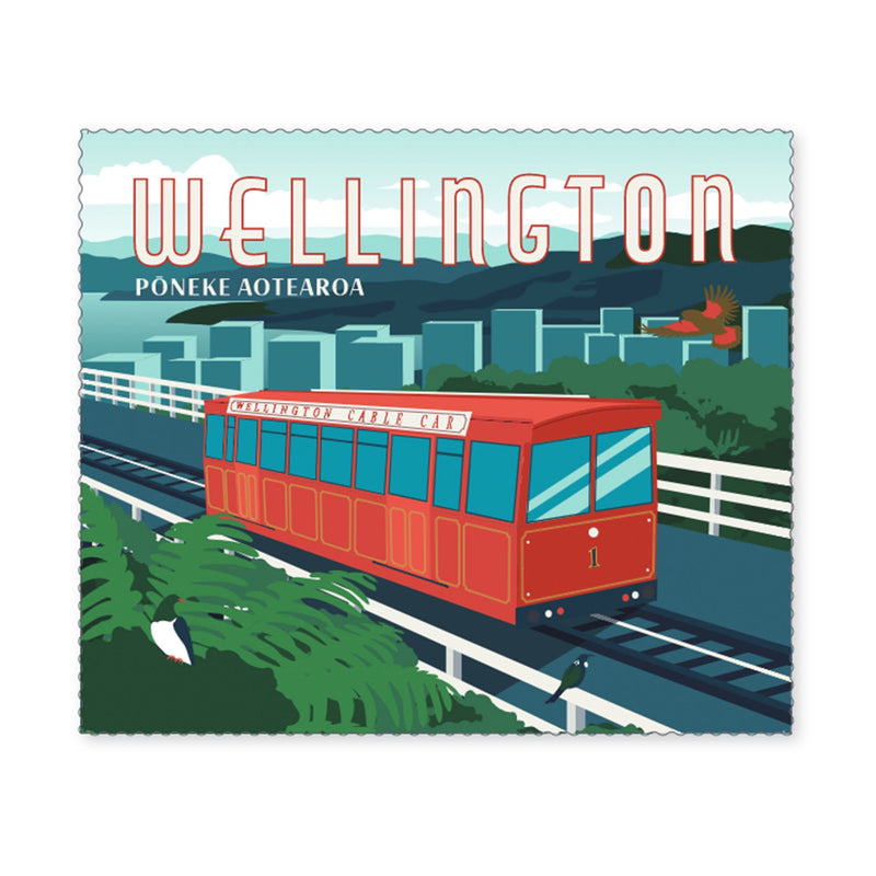 Wellington Travel Poster Lens Cloth