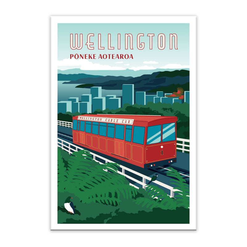 Wellington Travel Poster Magnet