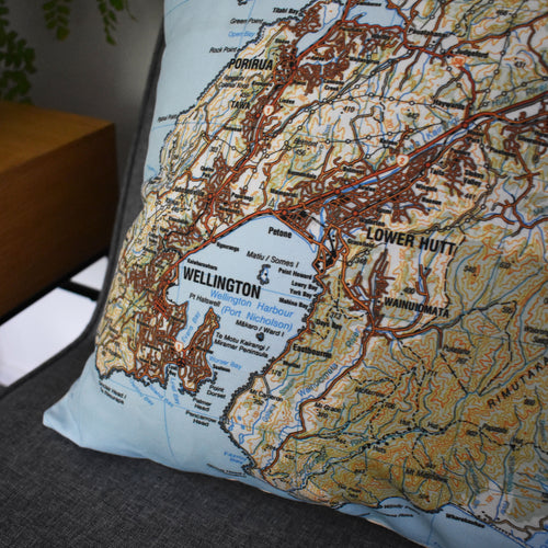 Wellington Map Cushion Cover