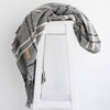Wool Twill Throw Blanket - Grey Window Check